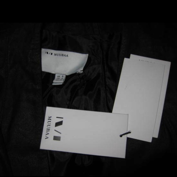 MUUBAA ANGERS BLACK LEATHER SUEDED BLAZER JACKET 4 - Picture 9 of 9